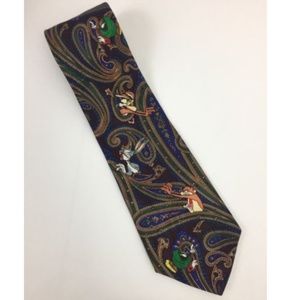 Looney Tunes Characters Mania Paisley Neck Tie 57"